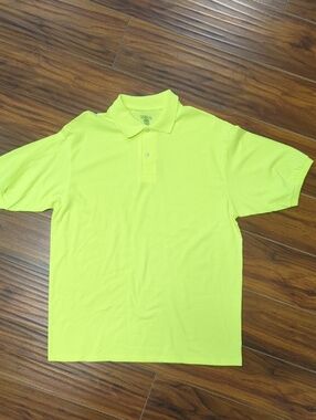 Jerzees Neon Yellow Short Sleeve Polo